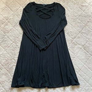 American Eagle Long Sleeve Dress Whimsical Goth Minimalist Preppy Capsule Size M